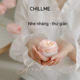 Nến thơm tealight tạo hình hoa hồng Rose Chillme có đế trang trí dễ thương làm quà tặng đám cưới ngày lễ