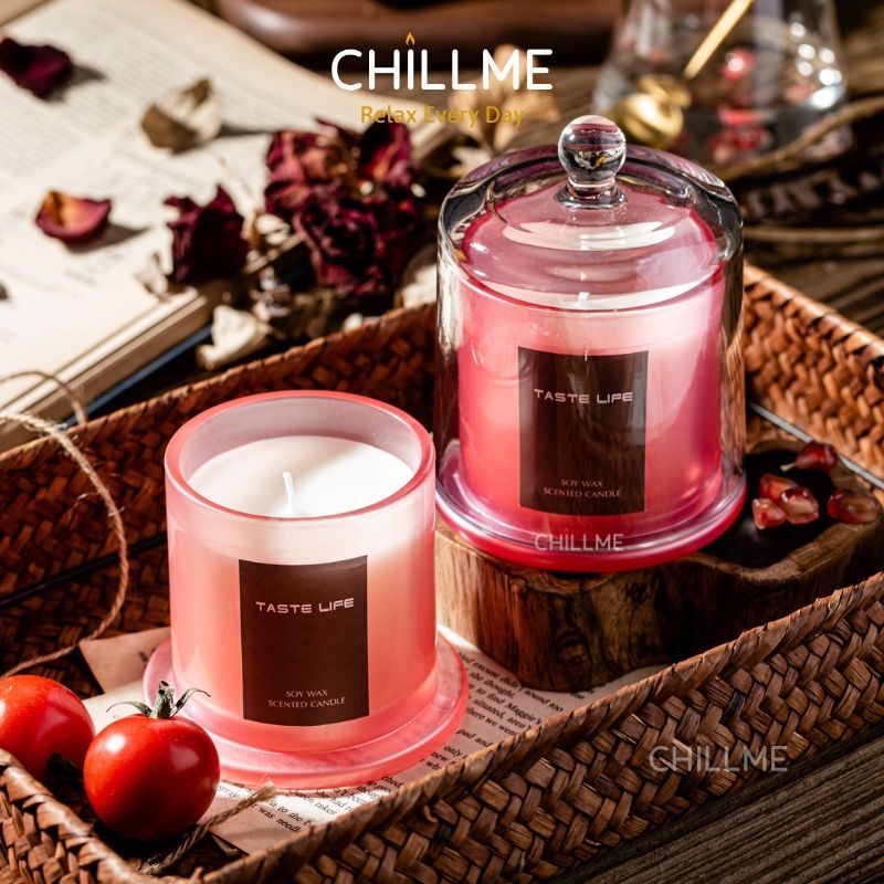 Nến thơm nắp chuông Chillme hương ngọt ngào ấm áp 150g - Velvet Rose & Ebony