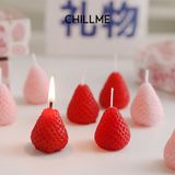 Set nến thơm tealight quả dâu tây Chillme phong cách Hàn Quốc dễ thương làm quà tặng sinh nhật decor trang trí