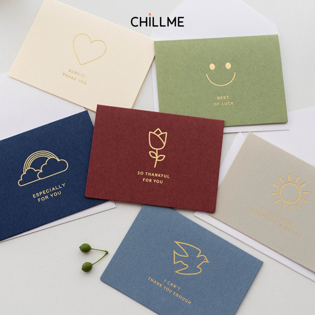 Thiệp hàn quốc cao cấp chúc mừng sinh nhật, người yêu, cảm ơn khách hàng hoạ tiết đơn giản tinh tế - HK031