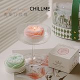  Nến thơm tealight tạo hình hoa hồng Rose Chillme có đế trang trí dễ thương làm quà tặng đám cưới ngày lễ 