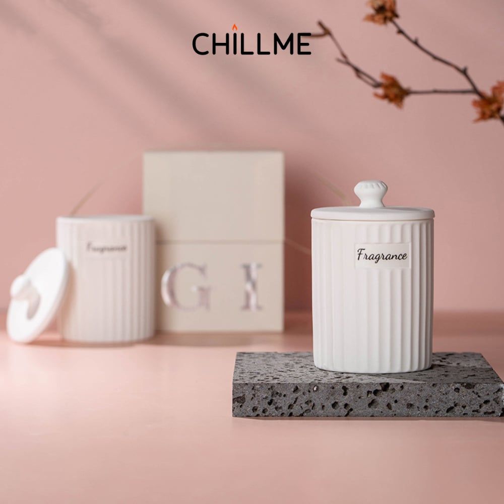  Nến thơm phòng quà tặng candle Chillme thạch cao thơm phòng ngủ decor khử mùi NTC01 