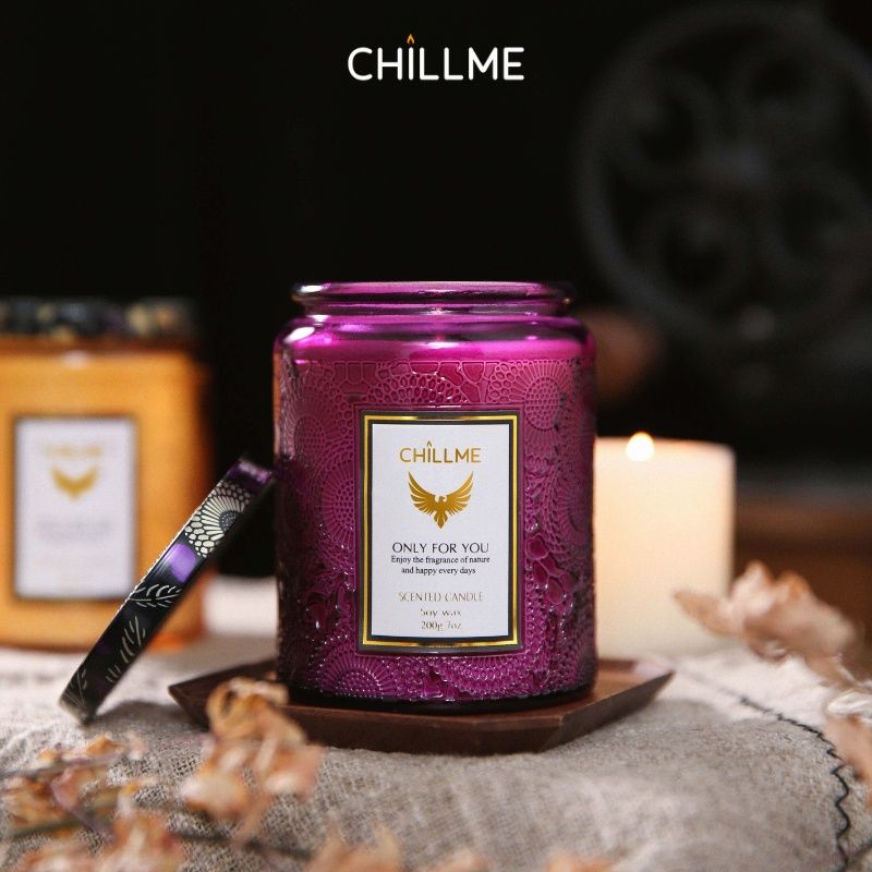 Nến thơm Luxury Chillme hương dễ chịu thanh mát 200g - Japan Persimon