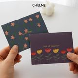 Thiệp chúc mừng hoạ tiết hoa văn Chillme chúc mừng sinh nhật, kỷ niệm, ngày lễ đơn giản cao cấp - HK036
