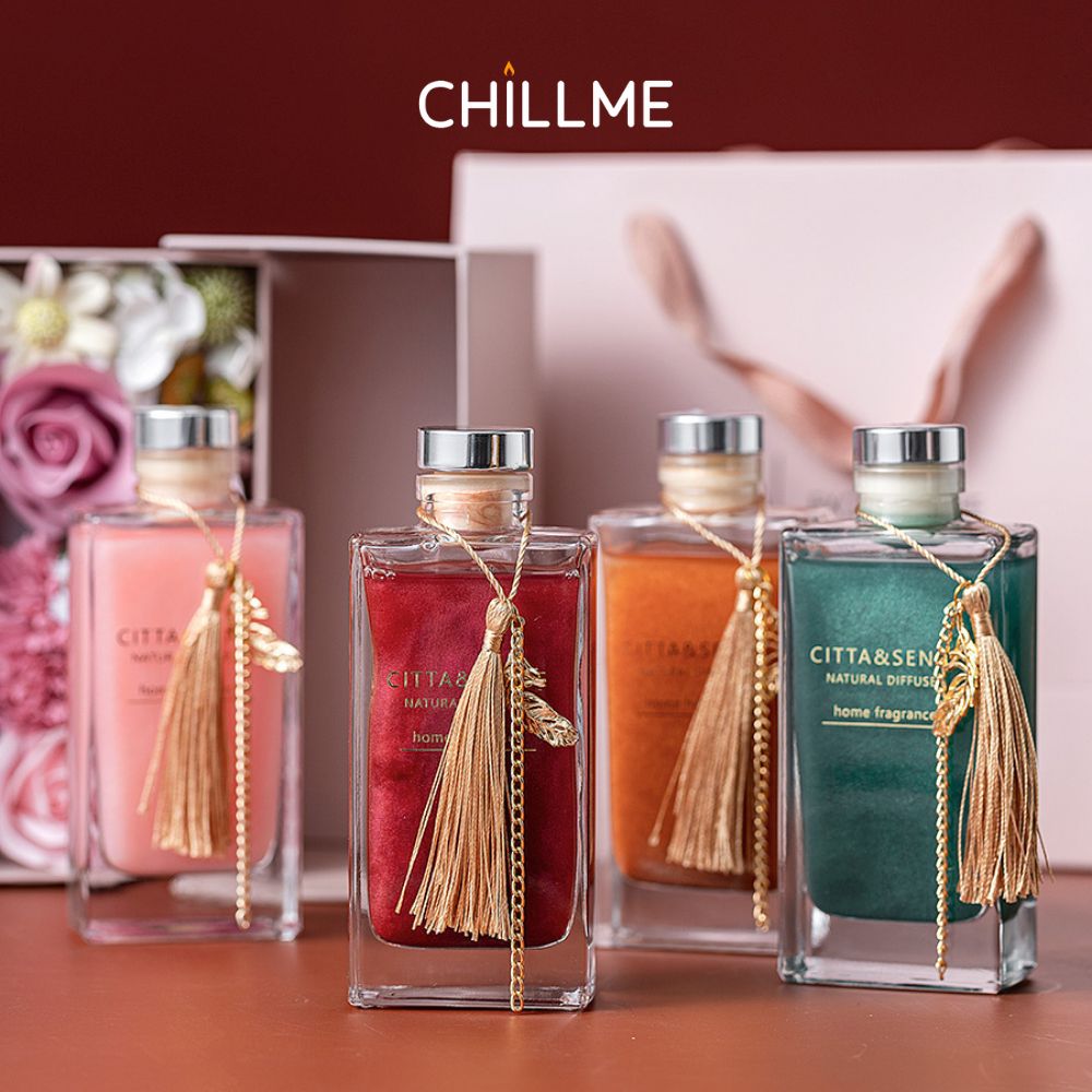 Set tinh dầu quà tặng thơm phòng Chillme hoa sáp trang trí sinh nhật bạn gái đám cưới ngày lễ