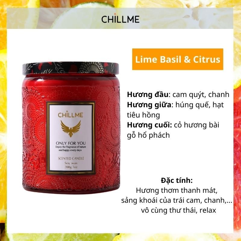  Nến Luxury Lime Basil & Citrus 