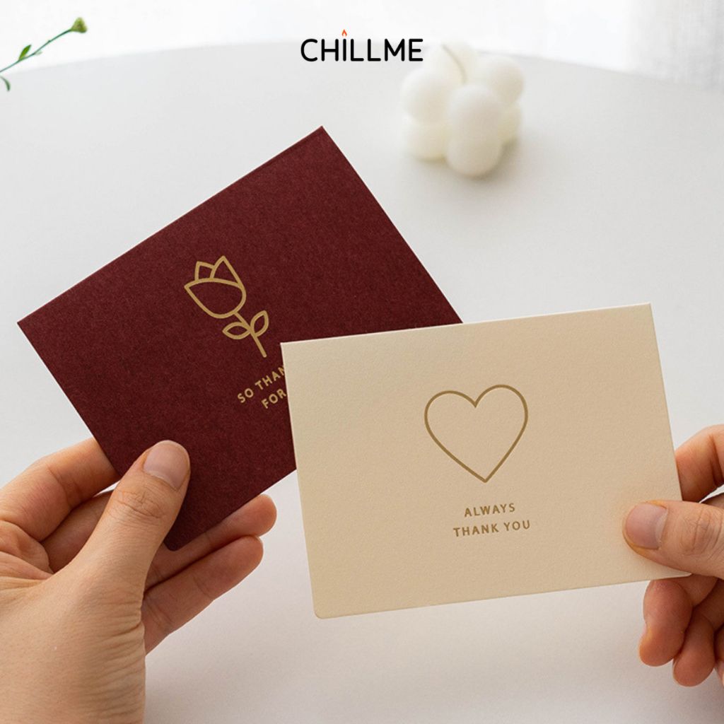 Thiệp hàn quốc cao cấp chúc mừng sinh nhật, người yêu, cảm ơn khách hàng hoạ tiết đơn giản tinh tế - HK031