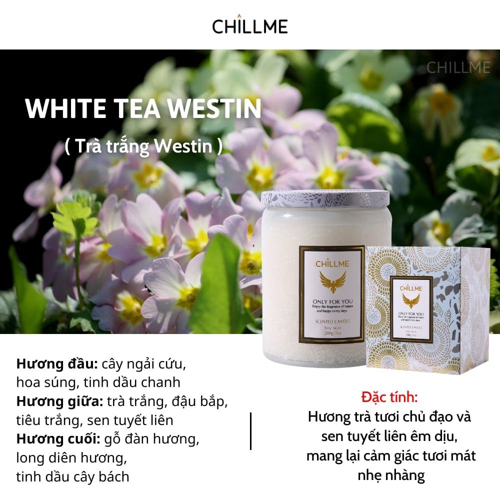 Nến thơm phòng tinh dầu chillme Luxury 400g organic không khói dễ ngủ trang trí - LXR