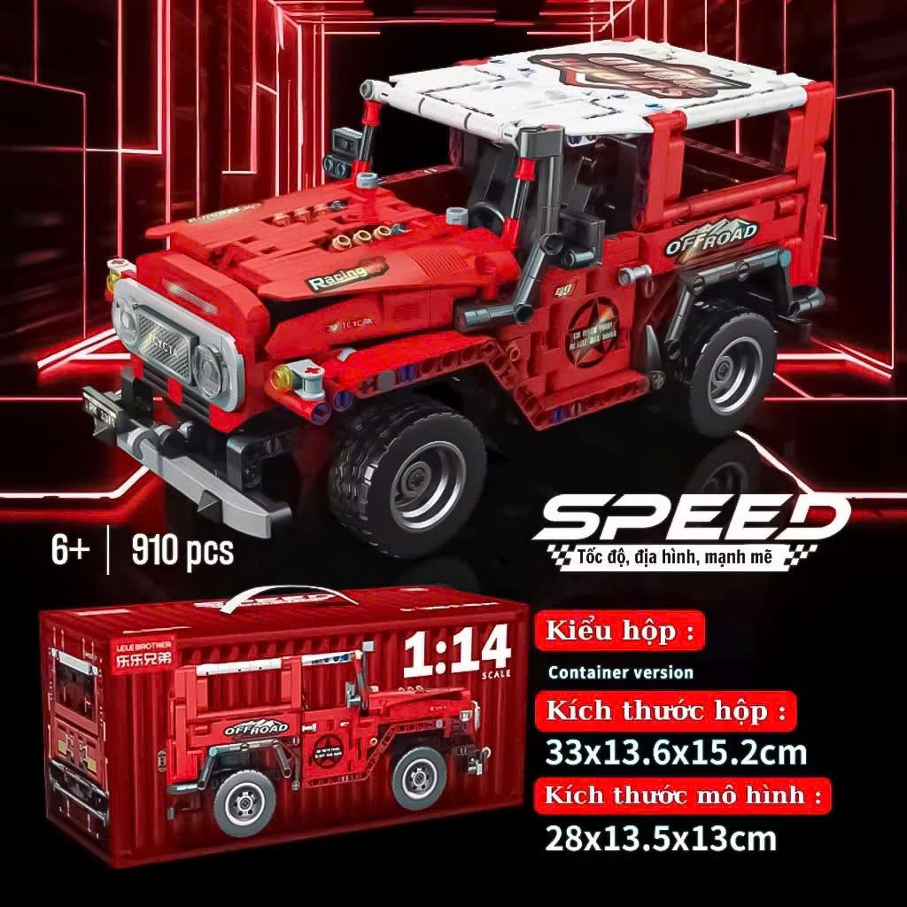 Đồ chơi mô hình : Bộ Lắp Ráp Xe Địa Hình Off-Road–Tỉ lệ 1:14, 6ages+,768-910pcs, No. 9056-1,2,3,4,5