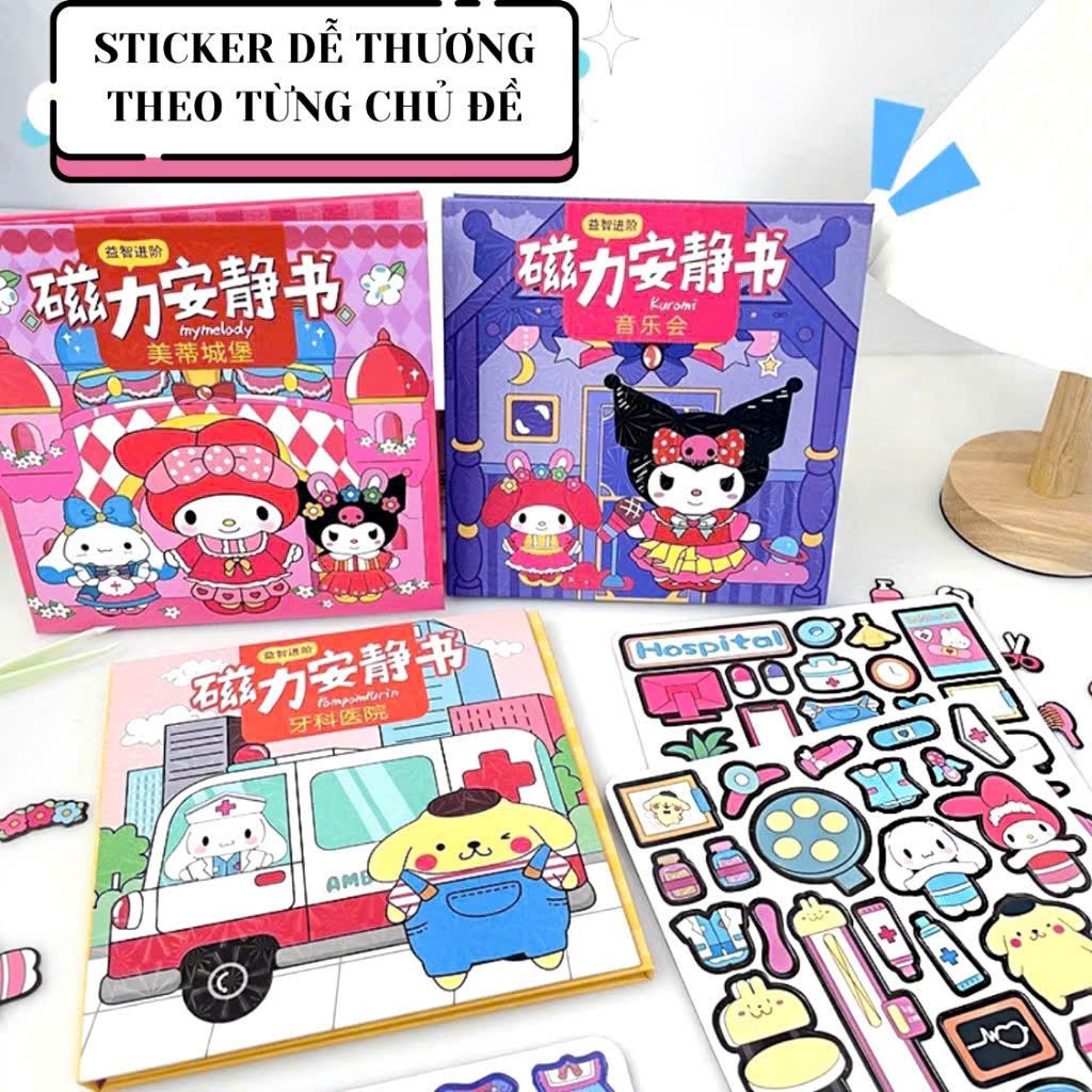 Đồ chơi Sticker Nam Châm Hoạt Hình Sanrio: Kuromi, My Melody No. WH-AJS01, 02