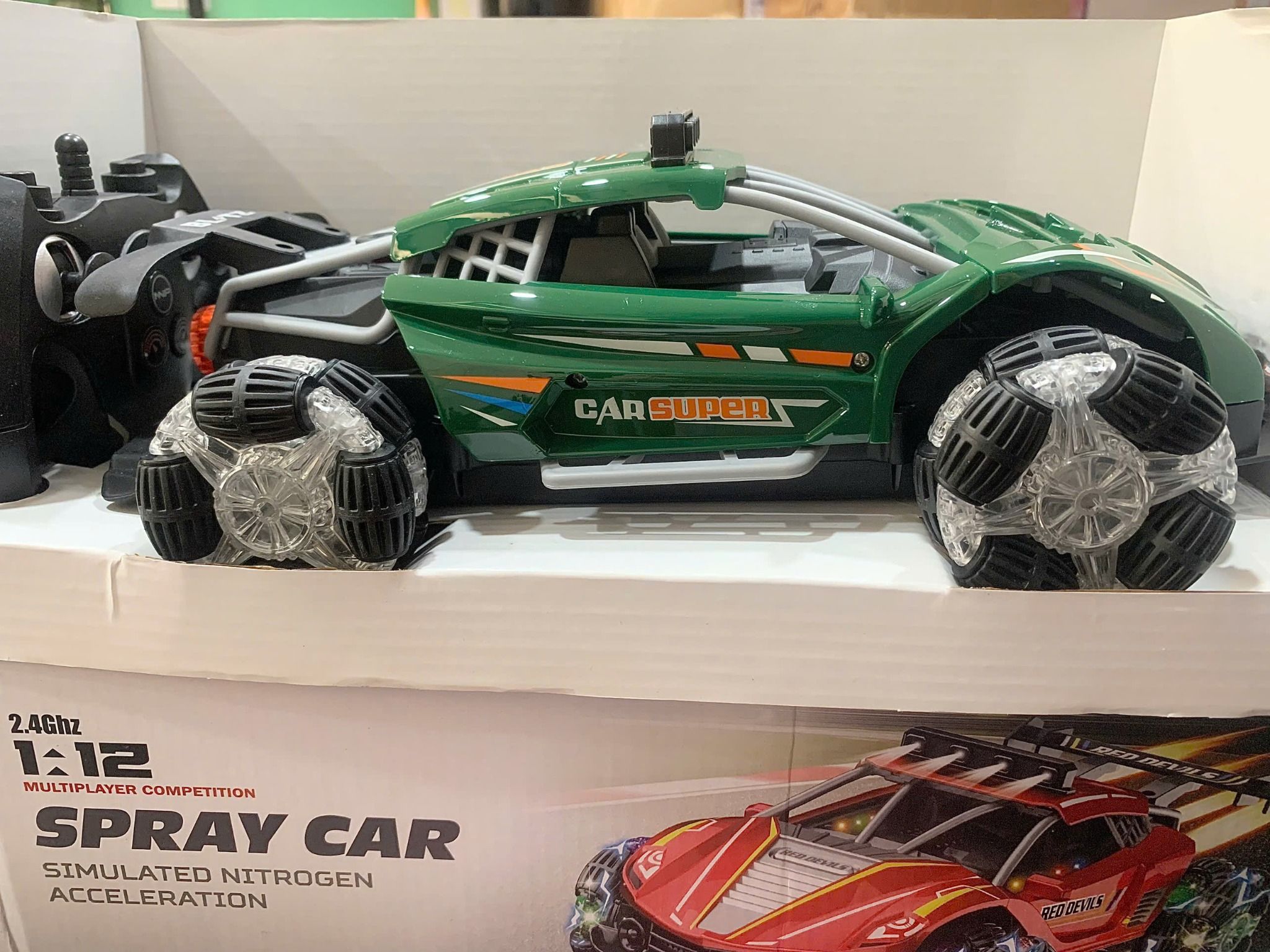 Xe Điều Khiển Từ Xa Spray Car 1:12 – Mô Phỏng Tăng Tốc Nitơ, Hiệu Ứng Khói Lạ Mắt No. 878A-2,4(24)