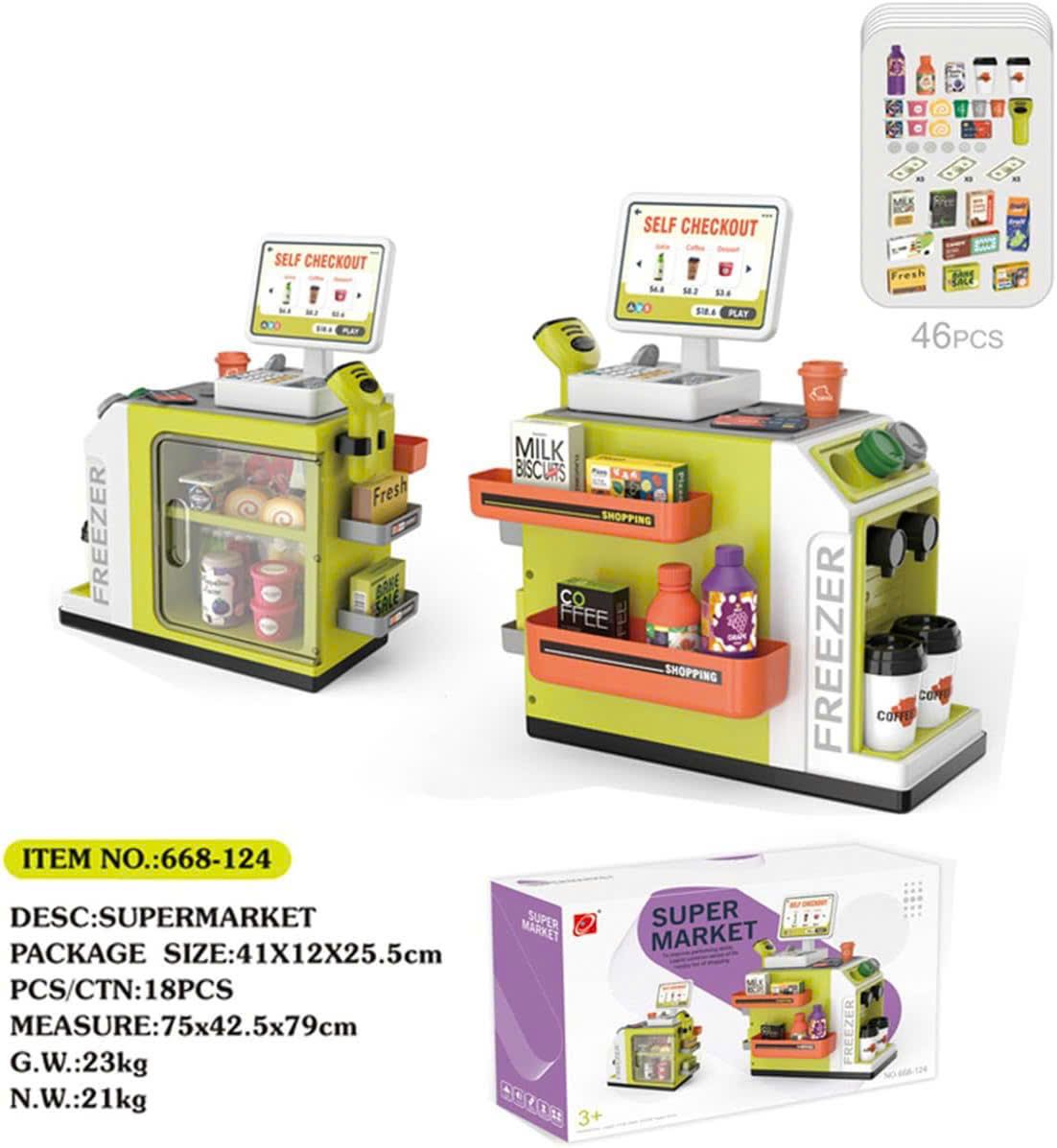 Đồ chơi nhập vai: Bộ quầy Siêu Thị Mini (Super Market), 37x21x41cm, 3ages+, No. 668-124