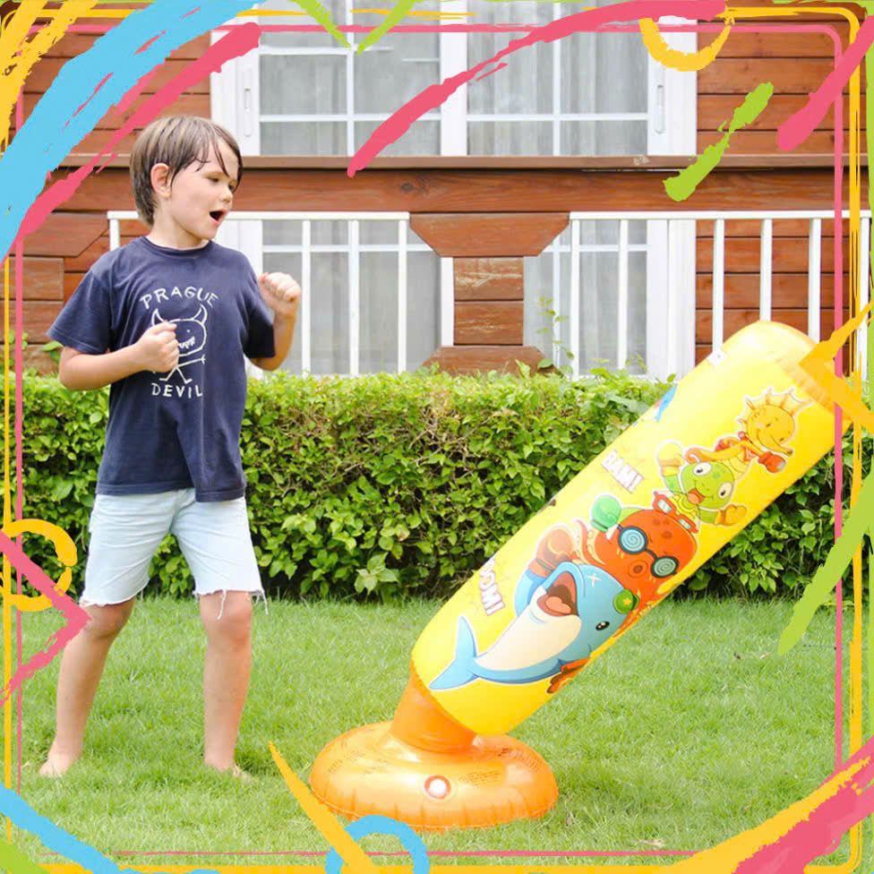 Đồ chơi vận động : Bóng Hơi Boxing Tự Cân Bằng Cho Bé - Doctor Dolphin, 3+AGES, No. DD06004 ( MÀU VÀNG )