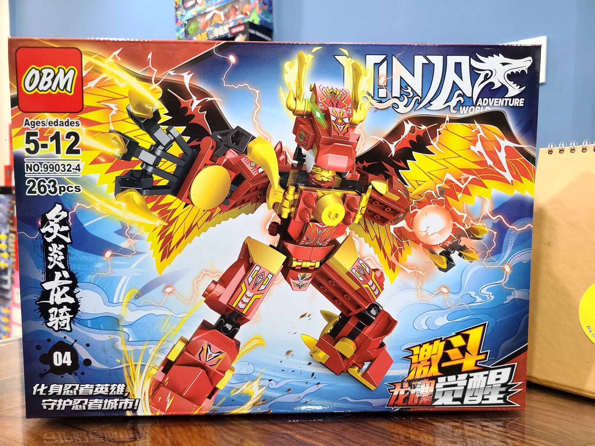 Bộ lắp ghép xếp hình (OBM brand) Ninjago Kị sĩ rồng (4 mẫu) 6Ages+, 260 pcs, Model 99032-1,2,3,4 ( giao ngẫu nhiên )