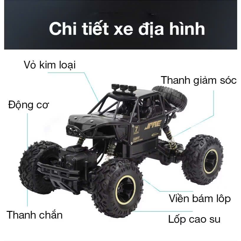 Đồ chơi vận động: Xe địa hình điều khiển từ xa Rock Crawler 1:16 - Chinh phục mọi địa hình, No. 6141