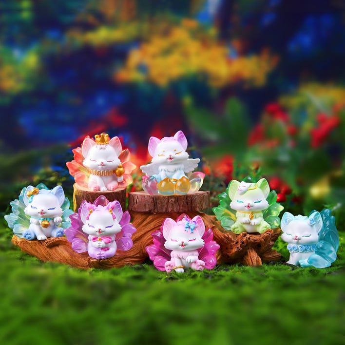 Hộp mù Blindbox: Set 6_ Tiểu Cửu Vĩ Hồ Ly, 3+ages, No. 1040-68, 1040-127 ( có lẻ )