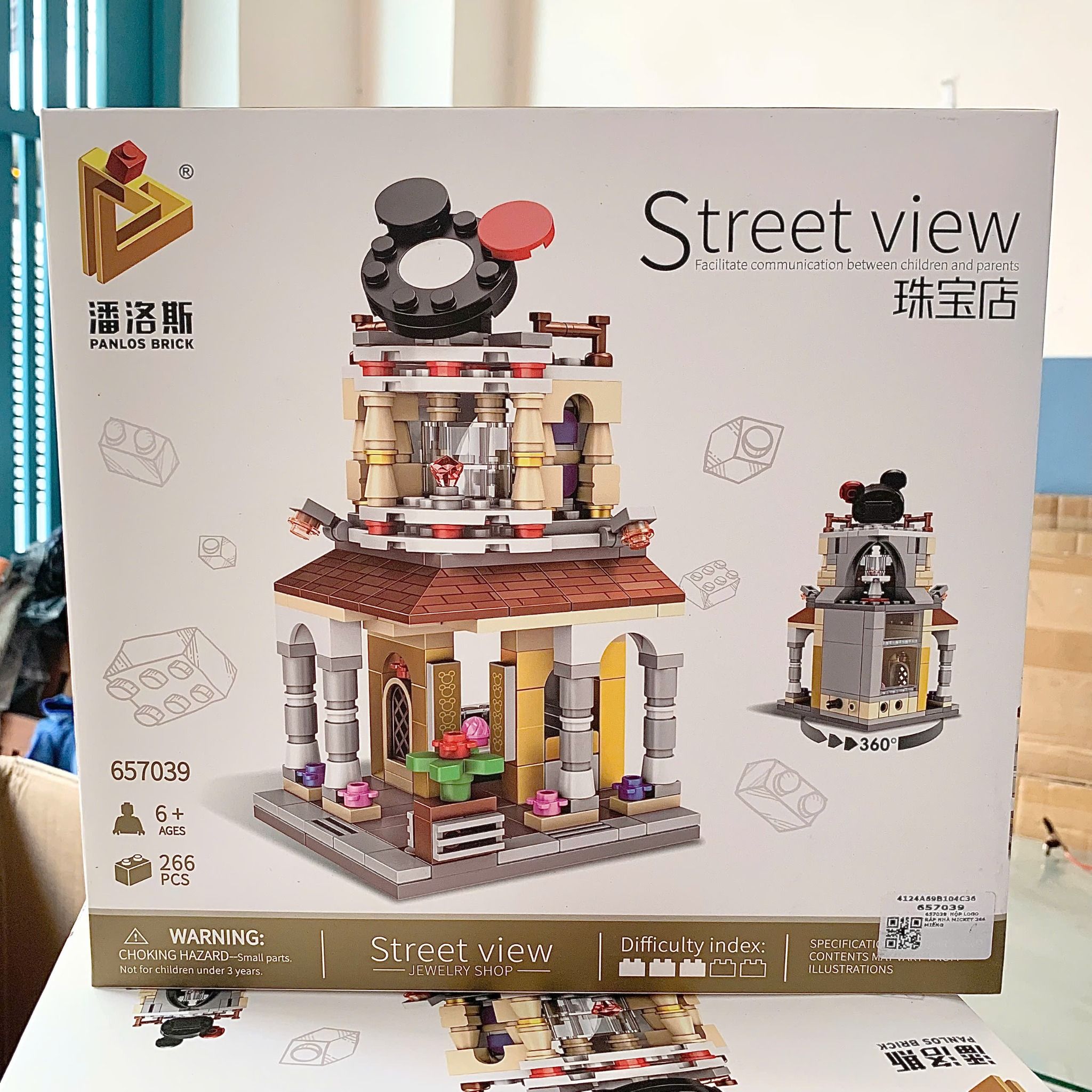 Đồ chơi lắp ráp: Mô hình Nhà Chuột Mickey, thương hiệu PANNOS, 6+ages, No. 657039