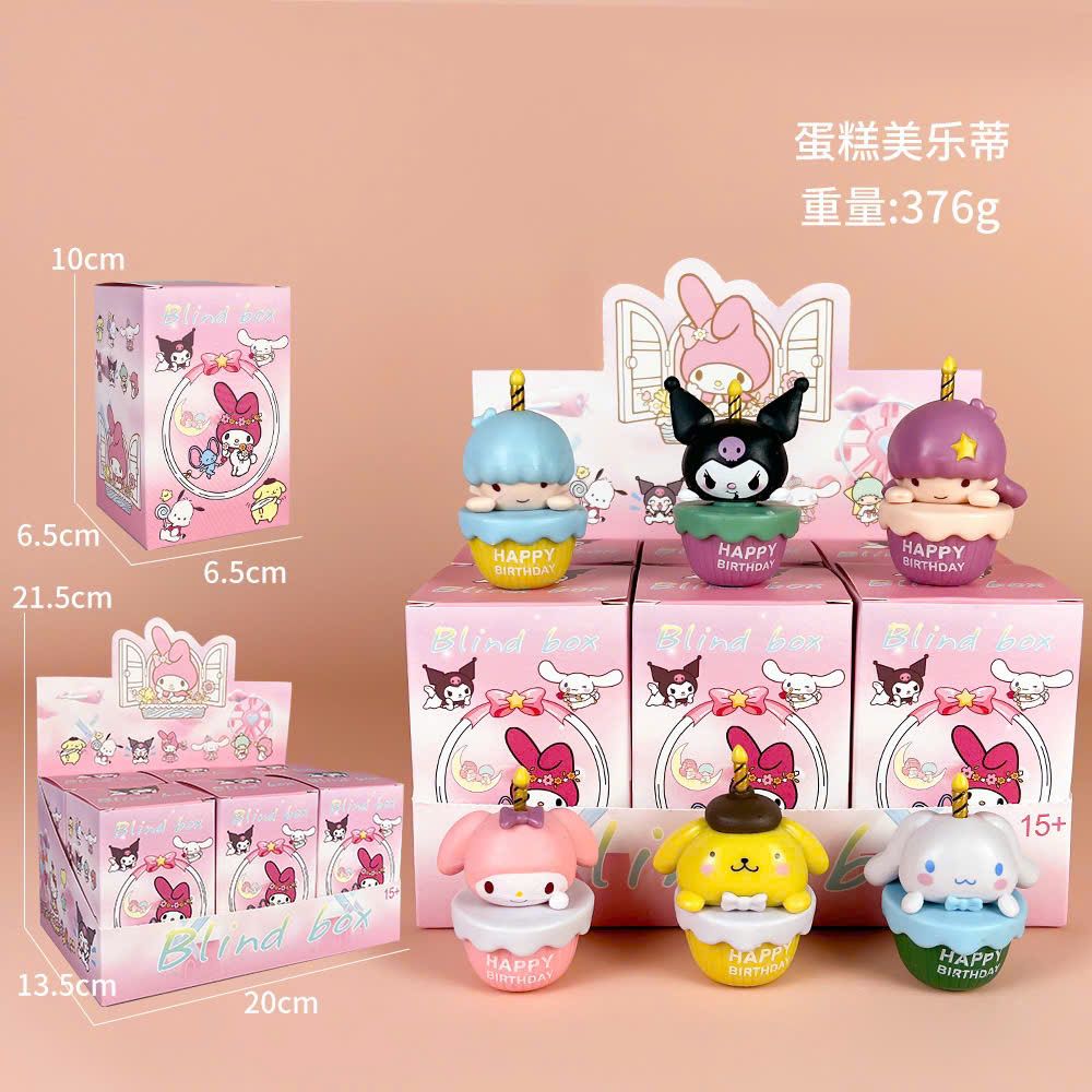 Bộ sưu tầm SANRIO: Hộp mù blindbox Kuromi,Melody,Cinnamoroll ( có lẻ ) , 3+ages.