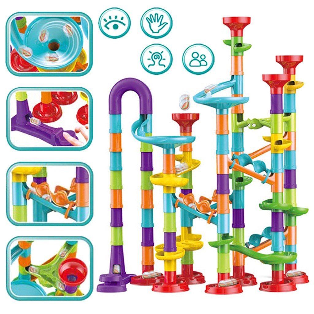 Đồ chơi giáo dục Mô hình đường bóng chuyển động ( Marble run ) 150pcs 3Ages+ No. 8106