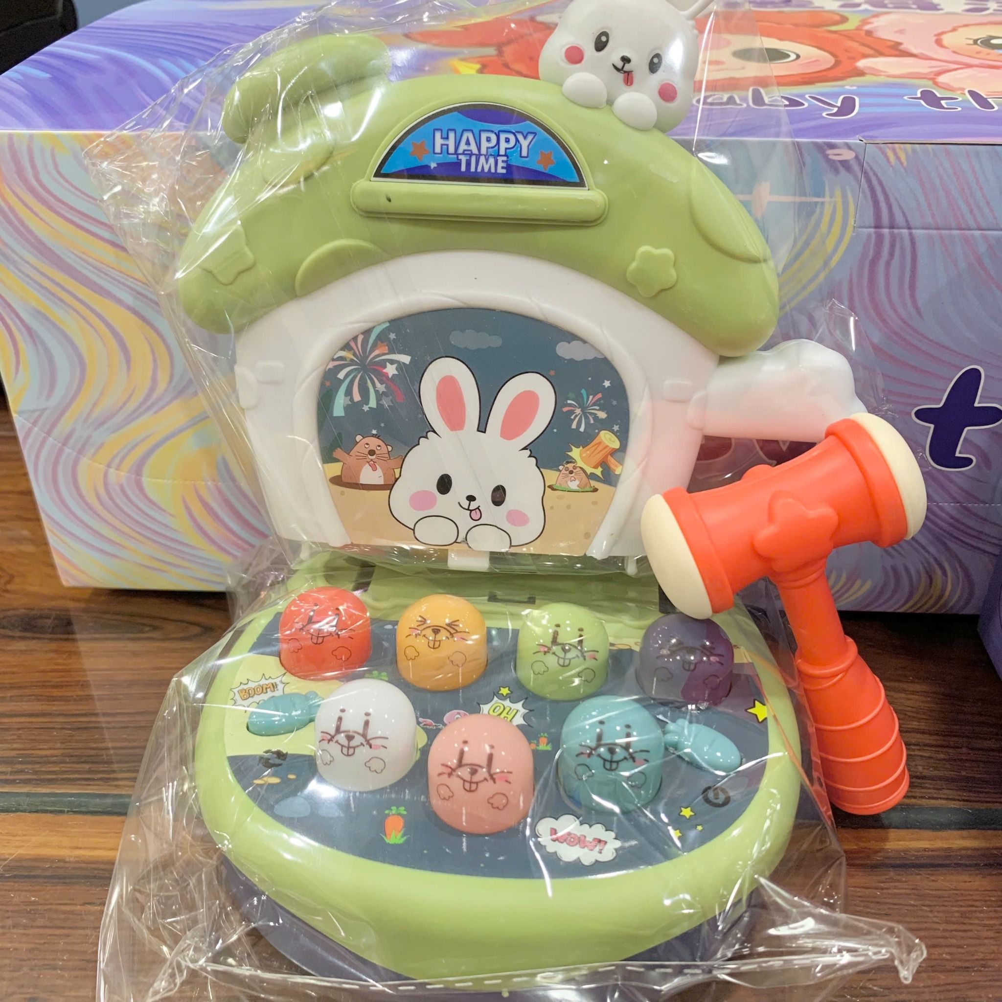 Đồ chơi vận động: Bộ đập Thỏ vui nhộn có nhạc _ HappyHamster, dùng pin, 3+ages, No. 162-15