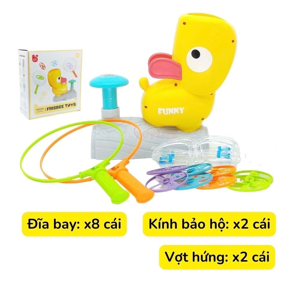 Đồ chơi vận động : Bộ vịt phóng và bắt đĩa bay tung hứng vui nhộn, 3ages+, No. 201-1Y, 201Y