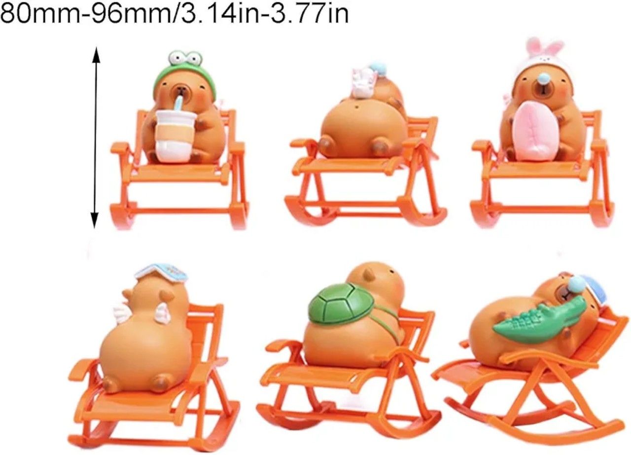 Hộp mù Blindbox: CAPYBARA tựa ghế thư giản , 3+ages, No. A022 ( có lẻ )