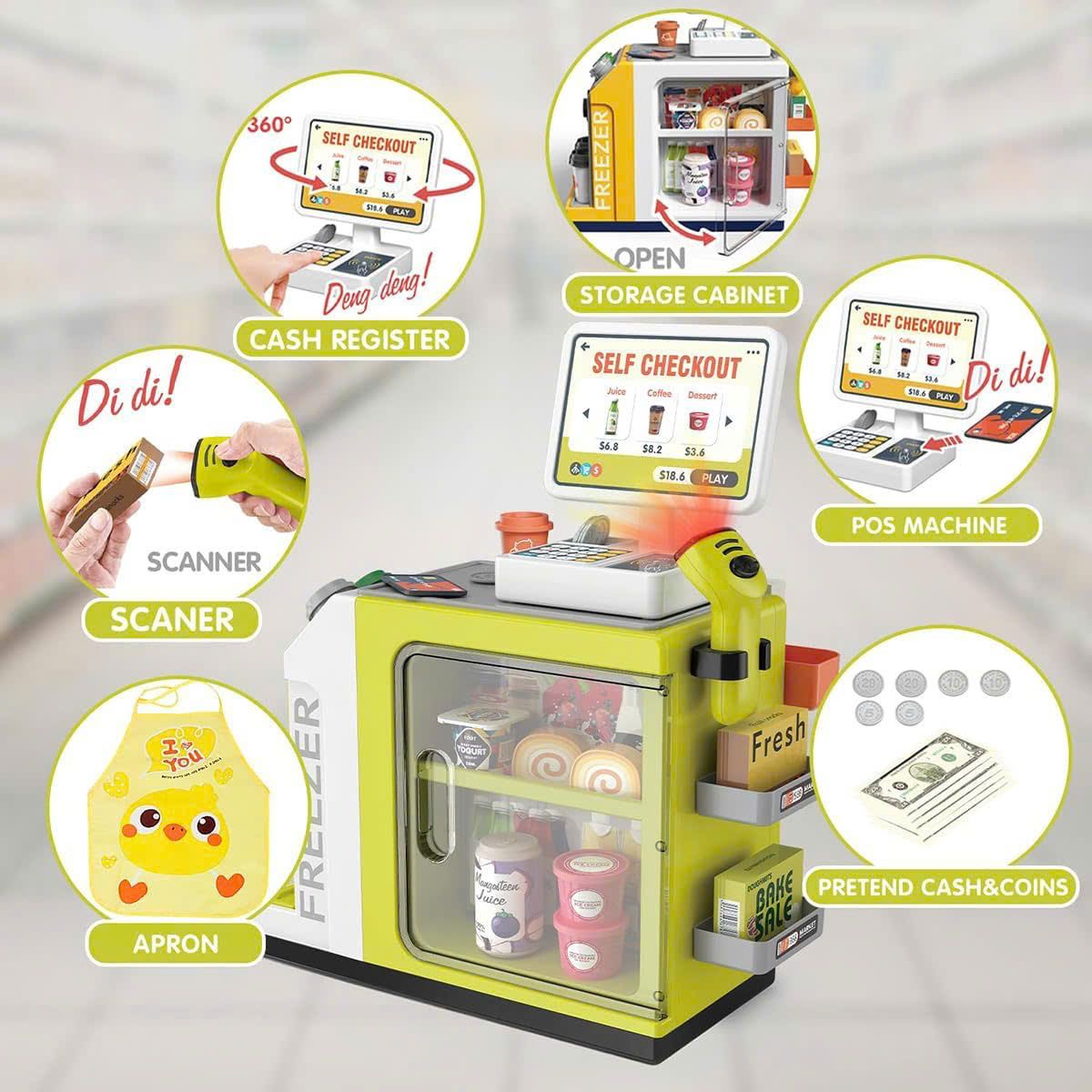 Đồ chơi nhập vai: Bộ quầy Siêu Thị Mini (Super Market), 37x21x41cm, 3ages+, No. 668-124