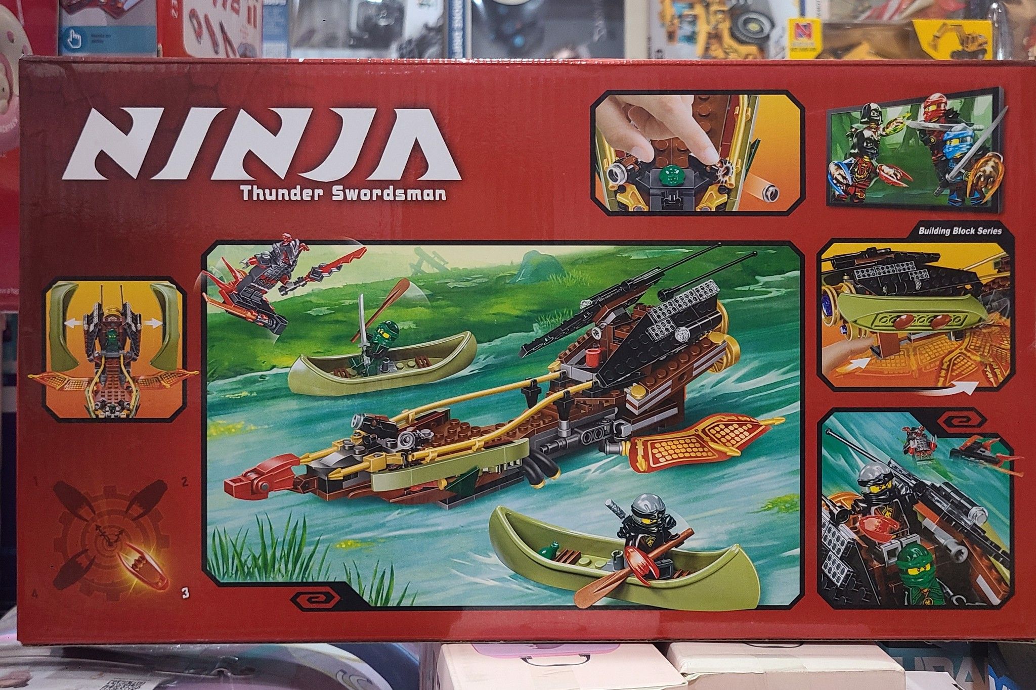 Bộ lắp ghép xếp hình NINJA Thunder Swordsman (Tuần tra đầm lầy trên tàu Destiny's Shadow) 378pcs , 6ages+, 10581