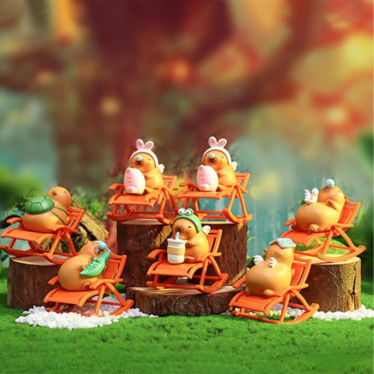 Hộp mù Blindbox: CAPYBARA tựa ghế thư giản , 3+ages, No. A022 ( có lẻ )