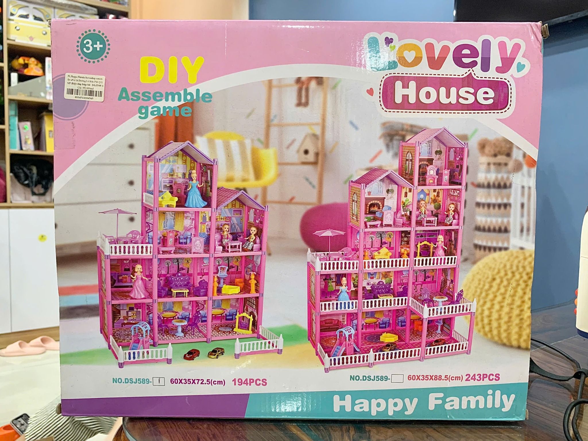 Đồ chơi lắp ráp : Biệt thự búp bê Bigsize No. DSJ589-1 ( 194 chi tiệt )