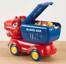 Đồ lắp ghép(big size): Khủng long vận chuyển các khối hình (Spend a hapy childhood with your baby),124pcs, +3Ages, No. 9628