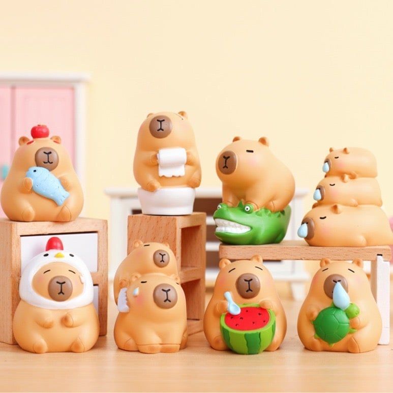 Hộp mù Blindbox:Set 8_ CAPYBARA , 3+ages, No. 1040-203 ( có lẻ )