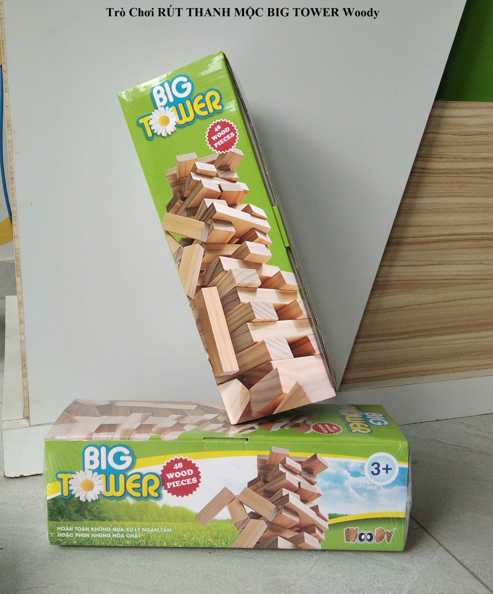 Đồ chơi giáo dục: Trò chơi Rút Thanh Mộc Woody Big Tower No. 0616