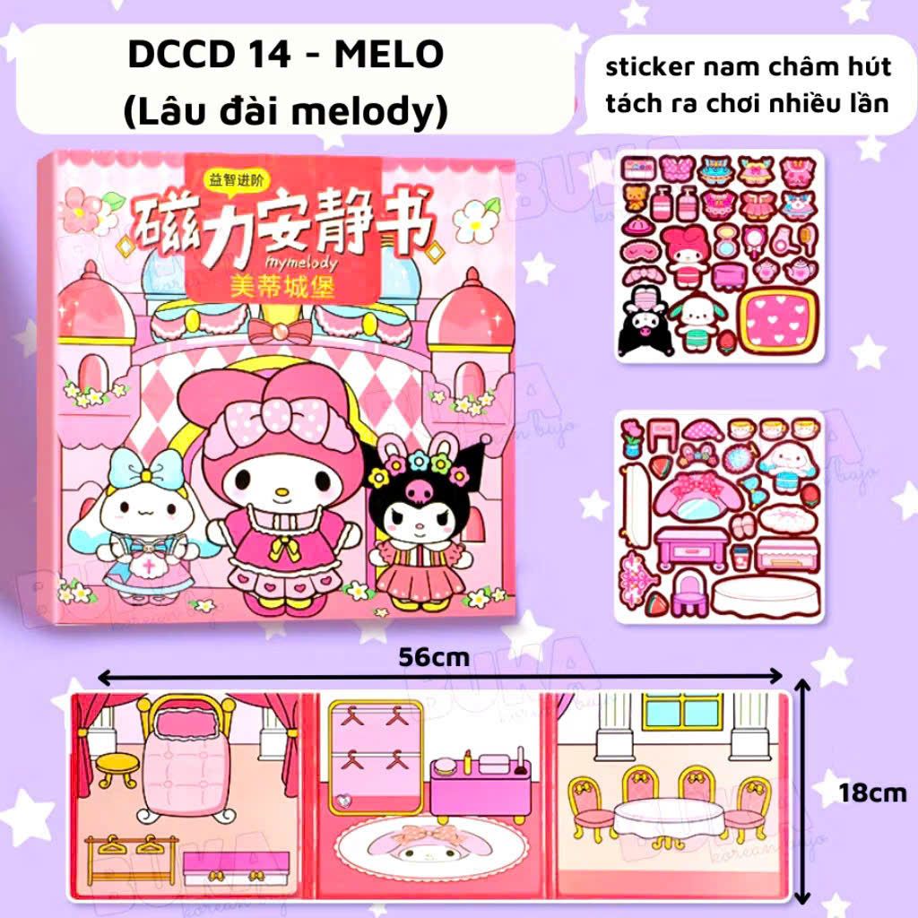 Đồ chơi Sticker Nam Châm Hoạt Hình Sanrio: Kuromi, My Melody No. WH-AJS01, 02