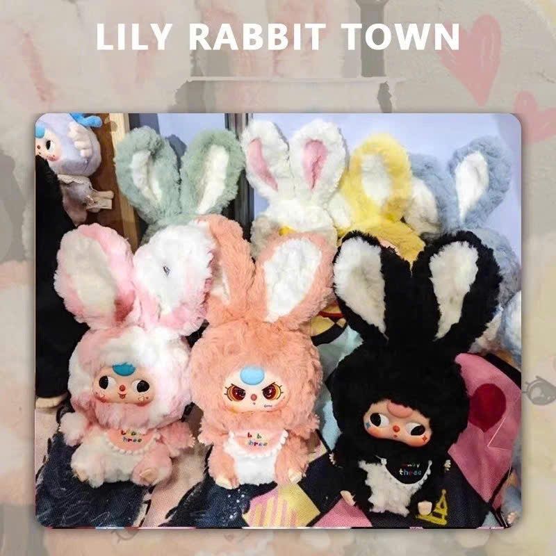BLINDBOX BABY THREE ( bé 3 ) : Baby Three Lily Rabbit Town Plus ( Thỏ Thị Trấn, hàng có sẵn )