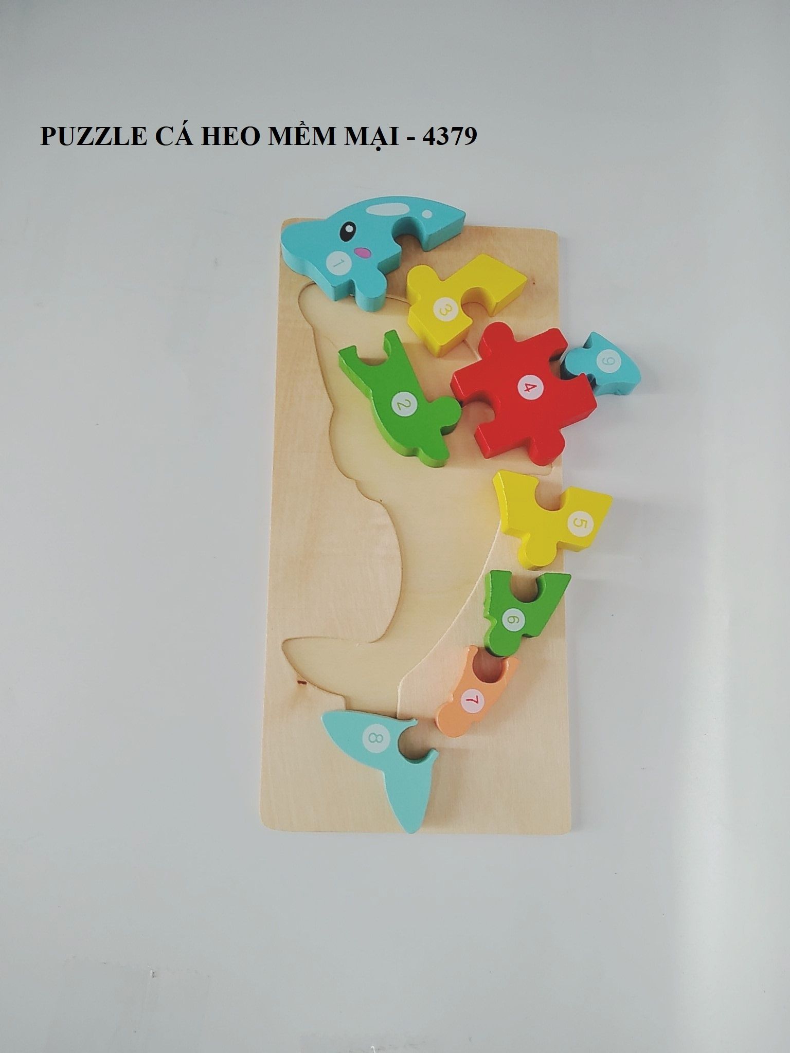 Đồ chơi gỗ : PUZZLE CÁ HEO MỀM MẠI, 3age+, No. 4379