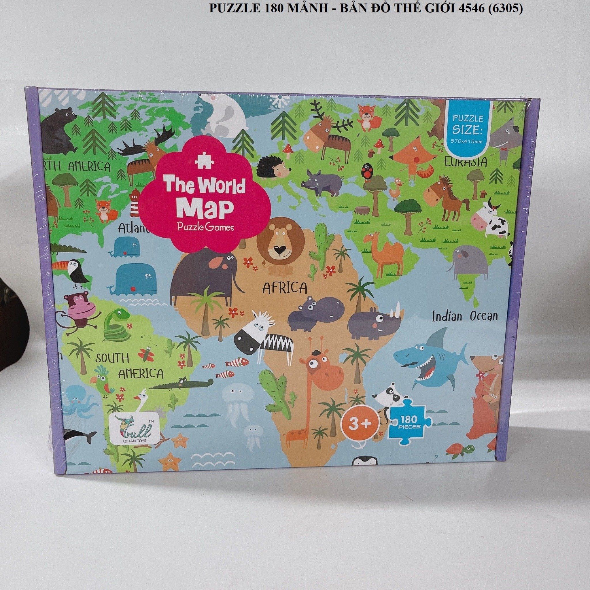 PUZZLE 180 MẢNH - BẢN ĐỒ THẾ GIỚI 4546 (6305)