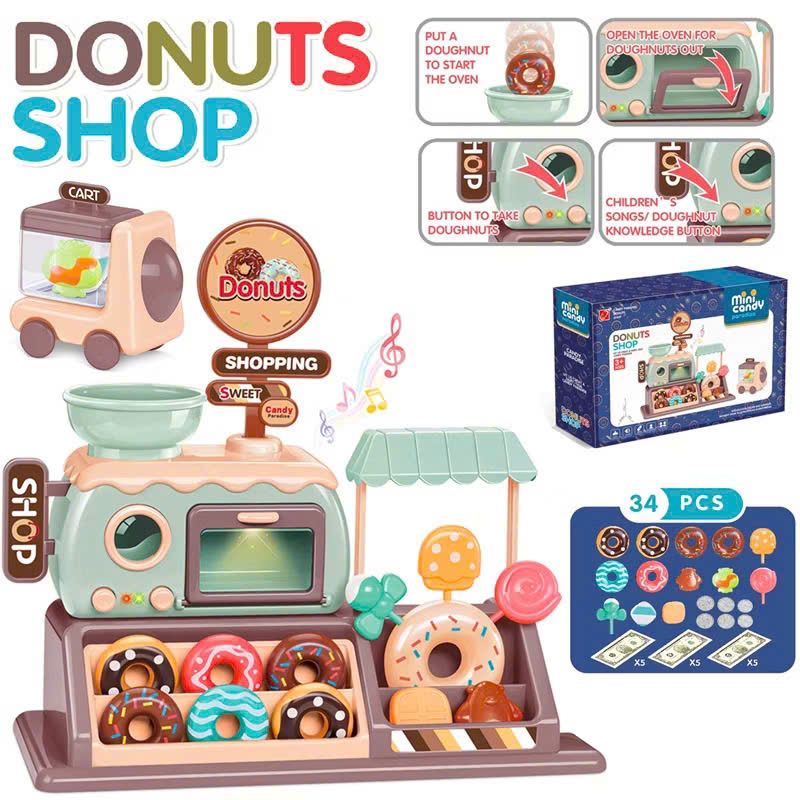 Đồ chơi nhập vai : Bộ đồ chơi cửa hàng donut và kẹo - Mini Candy Paradise - Donuts Shop, 3ages+, No. 777-8