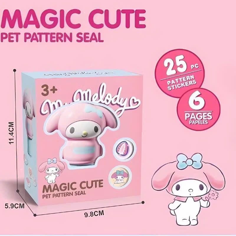 Đồ chơi con dấu : Con dấu hình dán sticker Melody, Gấu dâu Losto đáng yêu cho bé, 3ages+, No. XB002,004