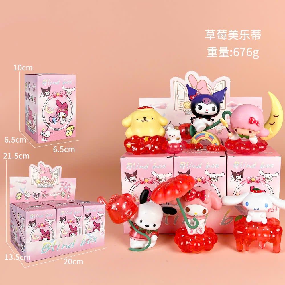 Bộ sưu tầm SANRIO: Hộp mù blindbox Kuromi,Melody,Cinnamoroll ( có lẻ ) , 3+ages.