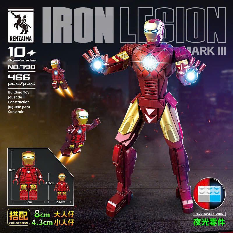Đồ chơi lắp ráp: Mô hình Robot Người Sắt Legion Mark 3, 466pcs, 10+ages, No. 790