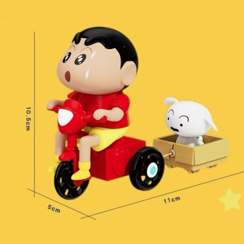 (Đọc mô tả) Đồ chơi lên dây cót: Cậu bé Shin đạp xe kéo thú cưng, 3+ages, No. 689
