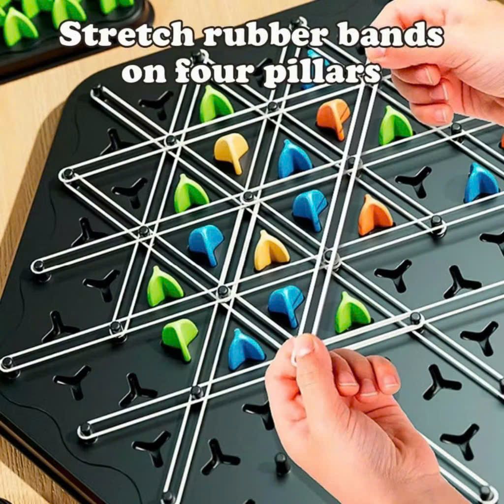 Đồ chơi trí tuệ : Bộ đồ chơi cờ xếp hình tam giác bằng dây chun, 3ages+, No. ME-185