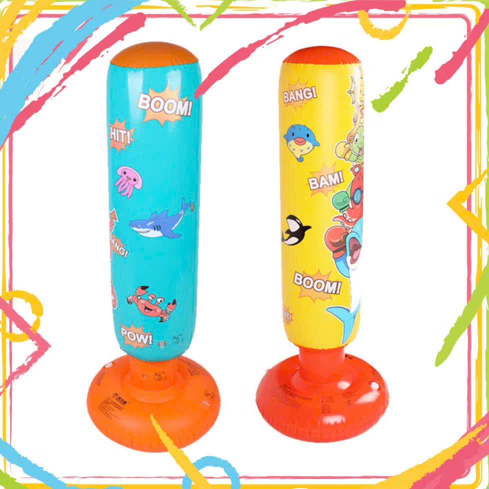 Đồ chơi vận động : Bóng Hơi Boxing Tự Cân Bằng Cho Bé - Doctor Dolphin, 3+AGES, No. DD06004 ( MÀU VÀNG )