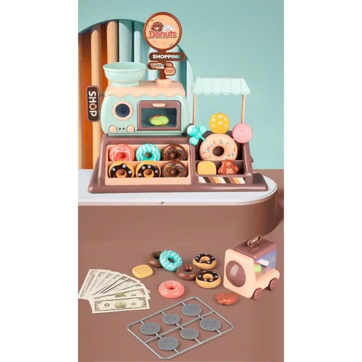 Đồ chơi nhập vai : Bộ đồ chơi cửa hàng donut và kẹo - Mini Candy Paradise - Donuts Shop, 3ages+, No. 777-8