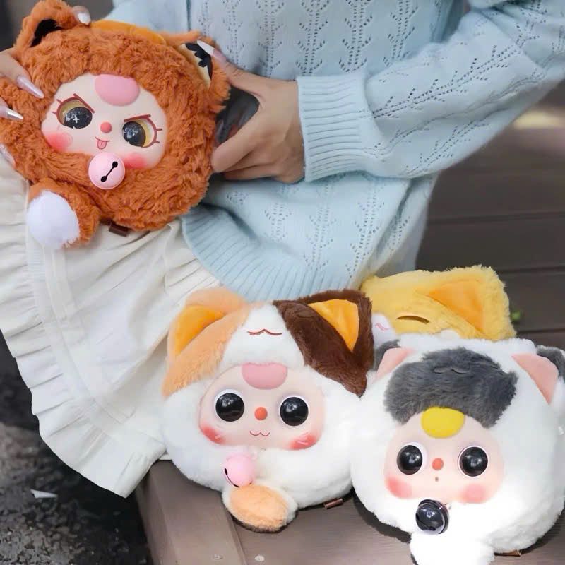 BLINDBOX BABY THREE ( bé 3 ) :Baby Three Lucky Cat Zipper ( hàng có sẵn )