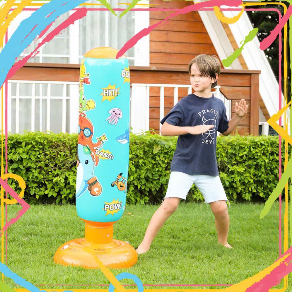 Đồ chơi vận động : Bóng Hơi Boxing Tự Cân Bằng Cho Bé - Doctor Dolphin, 3+AGES, No. DD06004 ( MÀU VÀNG )