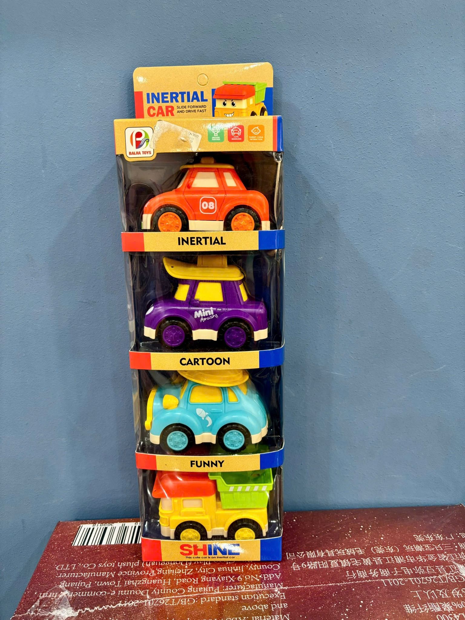 Baijia Toys Bộ 4 xe Poli chạy đà dễ thương và vui nhộn No. 643A-2