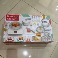 Đồ chơi nhập vai: bộ bếp điện từ (Nồi, ấm, chảo, tách, bánh), dùng pin, 6ages+ No. 502-1A