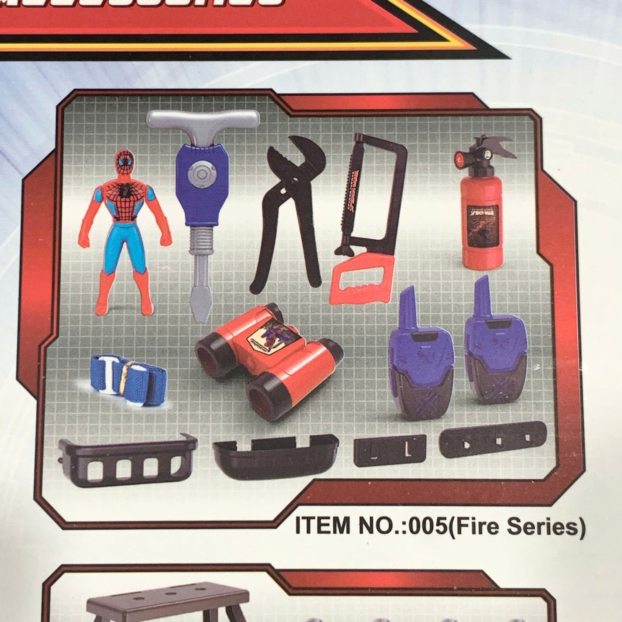 Đồ chơi mô hình : Vali kéo Người Nhện Spider _ Mô hình đồ chơi Cứu hỏa series, 3ages+, No. 005